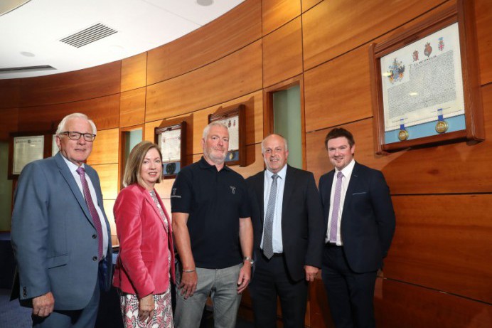 The New Council Coat of Arms Takes Its Place in The Council Chamber