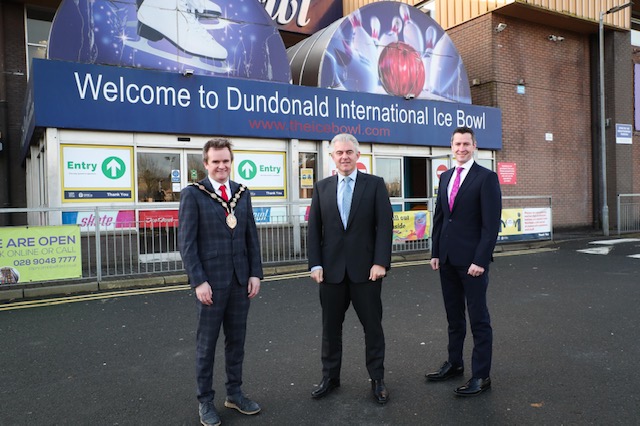 Secretary of State for Northern Ireland, Brandon Lewis visited Dundonald International Ice Bowl