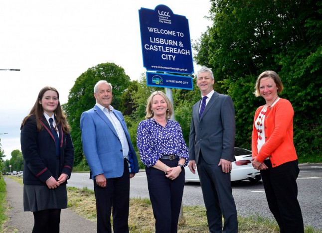 New Fairtrade signs installed across Lisburn and Castlereagh