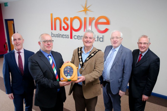 Defibrillator Donated to Business Centre in Dundonald