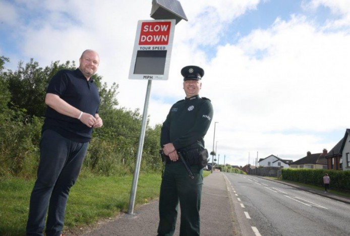 Further speed indicator signs installed at community concern sites across Lisburn & Castlereagh