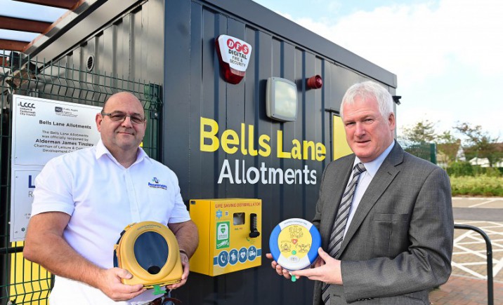 Council installs defibrillator at Bells Lane Allotments