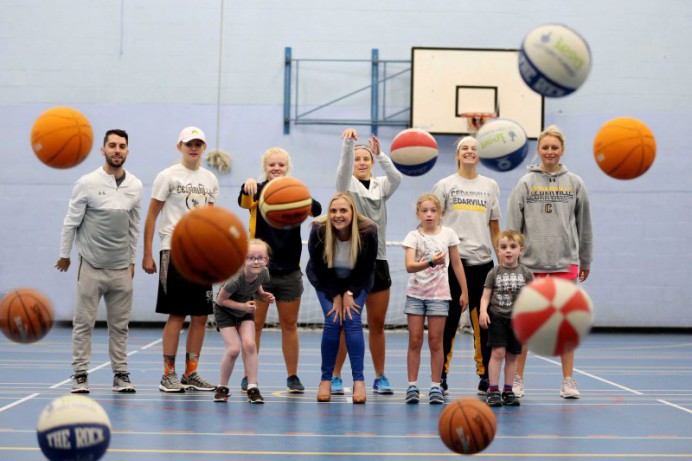 American Basketball Team Slam Dunk Their Way to Lough Moss Leisure Centre