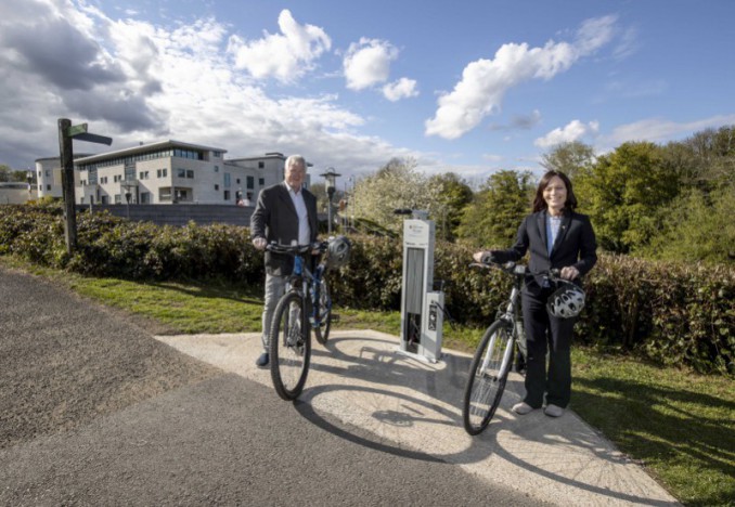 Mallon welcomes new bicycle repair station on Lagan Towpath at Lisburn