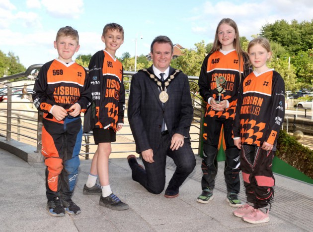 Mayor hosts reception in honour of Lisburn BMX Club