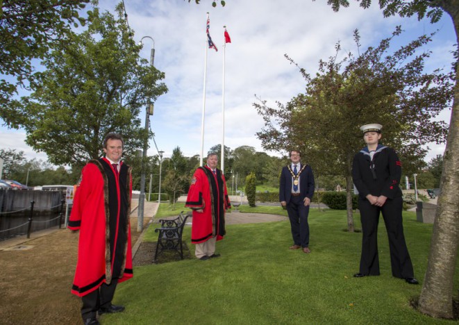 Council flies the Red Ensign flag for Merchant Navy Day