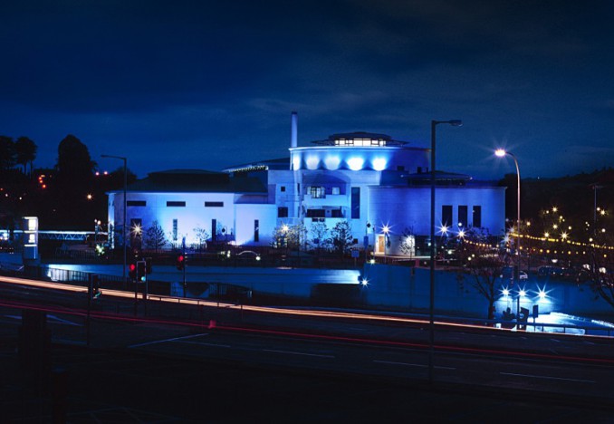 Lagan Valley Island shines blue to celebrate 75 years of the UN