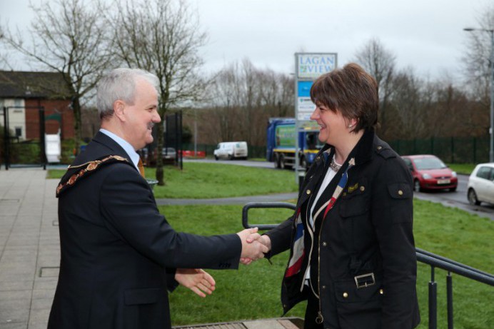 Mayor welcomes the First Minister to Lisburn