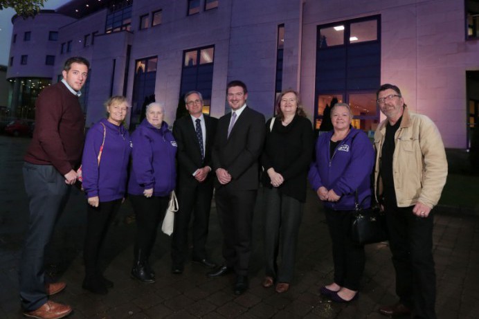 Lagan Valley Island Lights Up Purple for World Mental Health Day