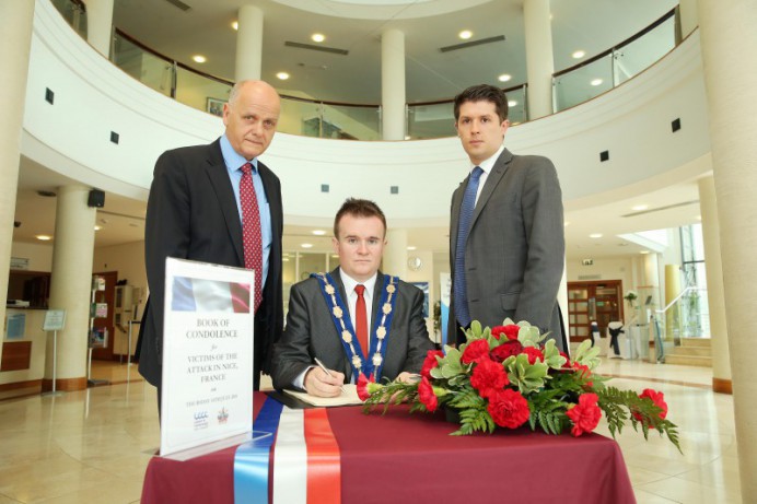 Lisburn & Castlereagh City Council Opens Books of Condolence for Attack in Nice