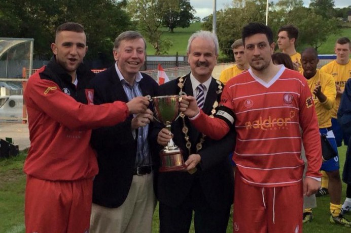 Crewe United FC and Warrington FC Kick Off the Challenge Cup