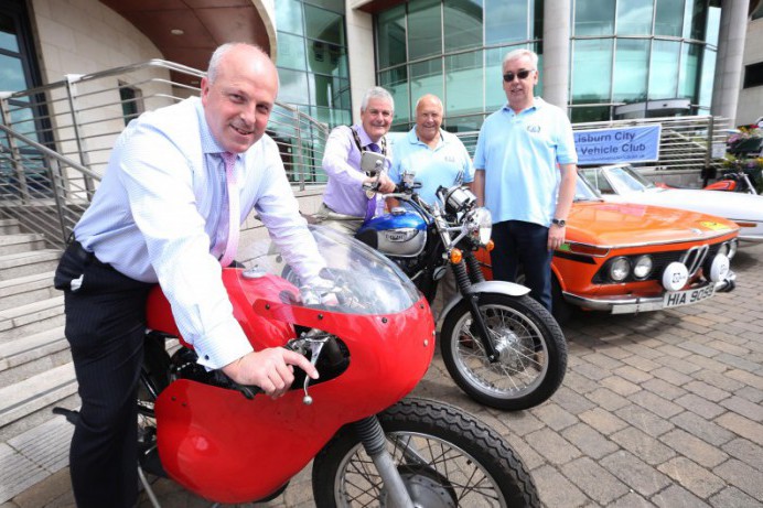 Vintage Cars and Bikes Bring a Touch of Ulster Grand Prix Nostalgia to the City