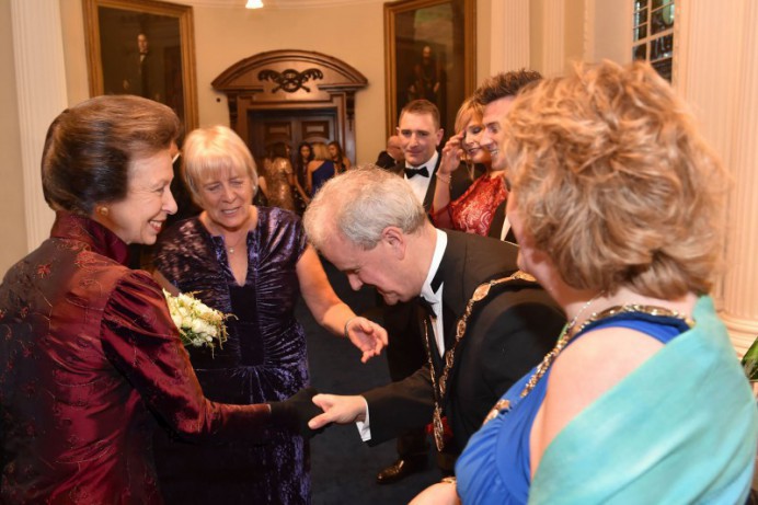 Mayor Meets Princess Anne at Recent Mary Peters Gala Dinner